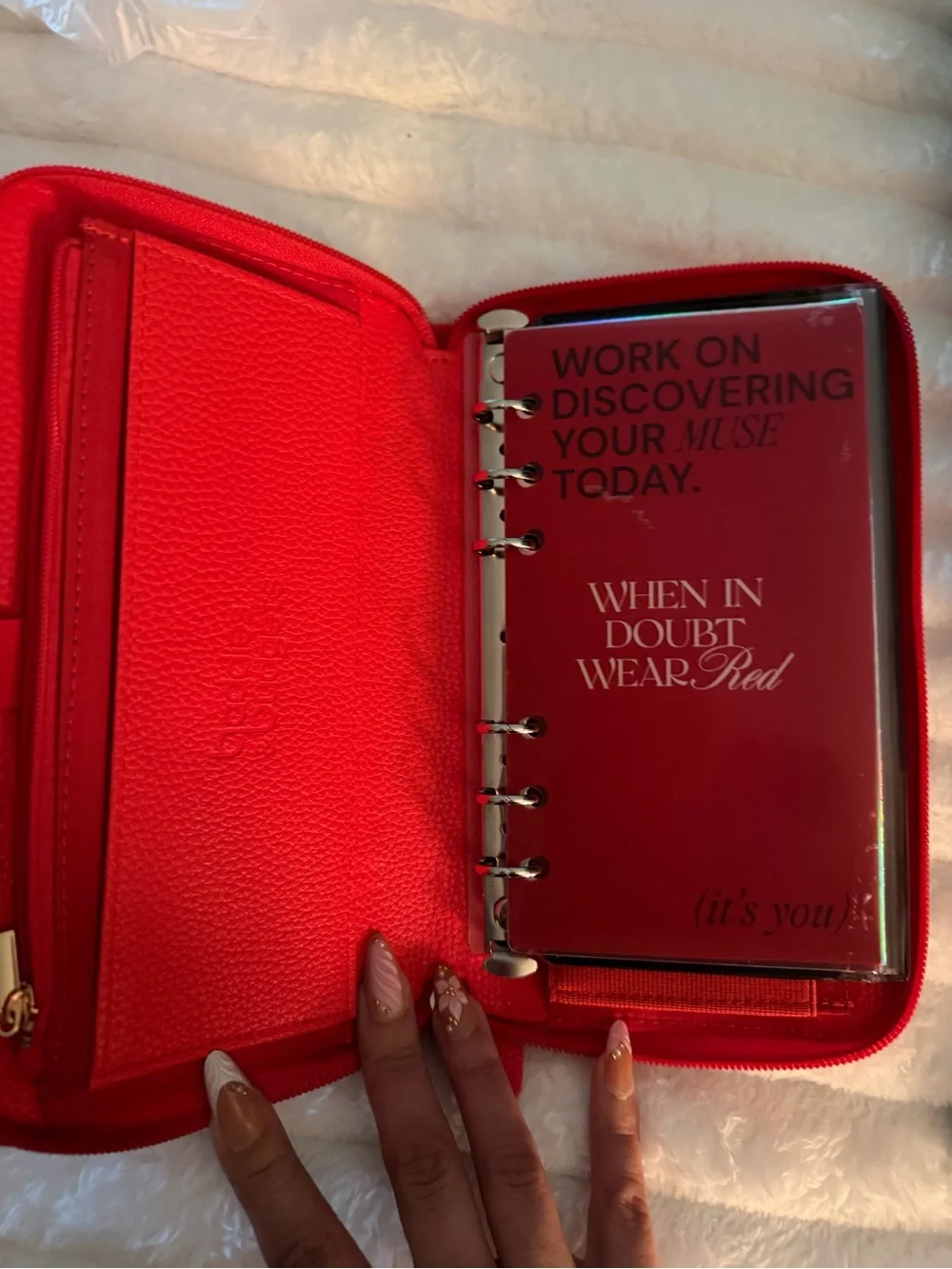 Red Tablet Wallet Case - Cash Stuffing Wallet